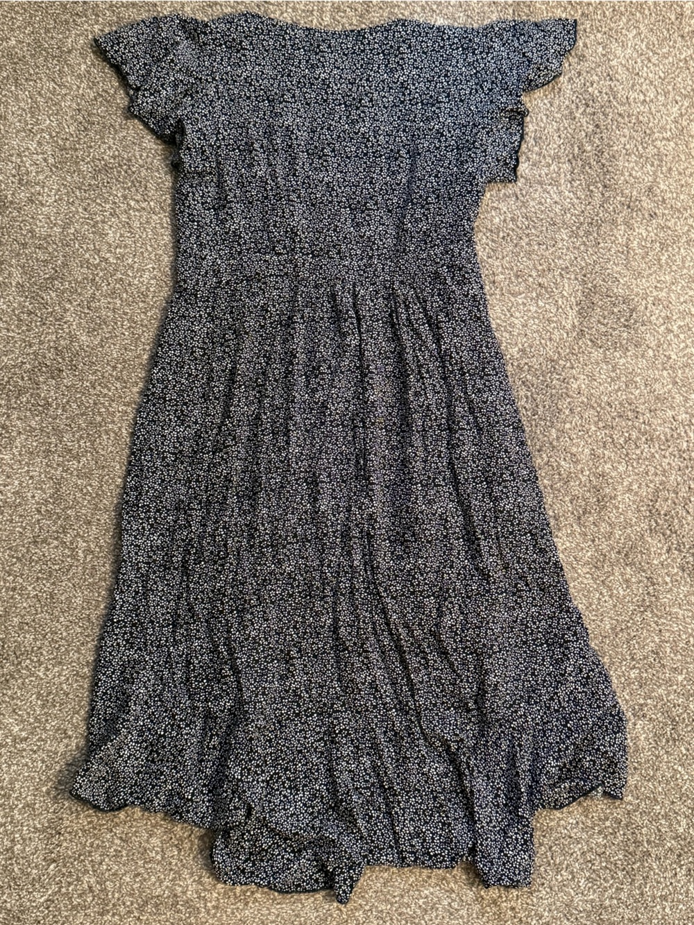 Black Floral Wrap Maxi Dress - small - Picture 4 of 9